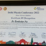 Certificate of Recognition – Speaker at Delhi Physio Conference 2022